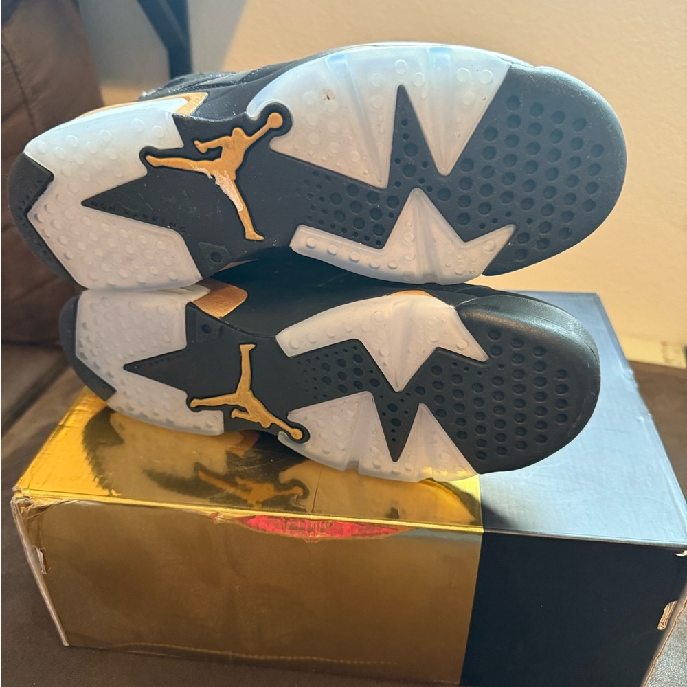 Jordan Kids Shoes Black and Gold